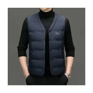 가을 님성 다운 추동 보온성 중장년 오리털 없음 조끼 데일리 다올4