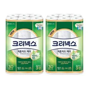 (무료배송)크리넥스 휴지 숲속의피톤치드 3겹30롤x2개 생필품 실 화장 두루마리