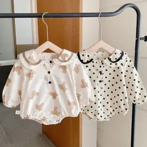 아동 긴팔 바디슈트204583 베어 둥근카라 도트