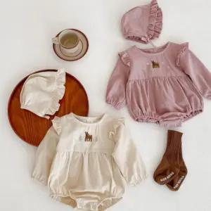 유아 신생아 바디수트 보넷 세트 아기 베이비 아기옷