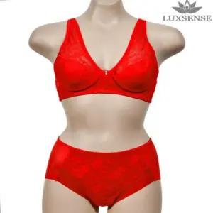 넓은어깨끈 브라세트 팬티세트 B컵 플라워 패턴 속옷