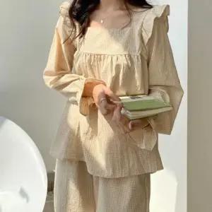 데일리파자마 여자 예쁜 실내복 체크 투피스 잠옷 데일리 파자마
