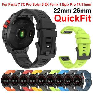 가민 호환 이픽스 2세대 프로용 퀵핏 22mm 스트랩 피닉스 7 7X 5 5X 6 6X 엔듀로 3용 실리콘 밴드 손목시계