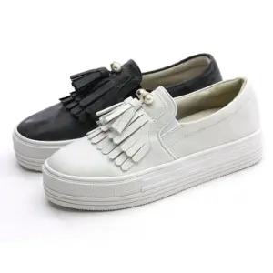 슬립온신발 여자 단화 데일리 키높이 슈즈 태슬 통굽 신발