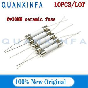 10개입 6x30MM 고속 세라믹 퓨즈 튜브 6x30 250V 10A 12A 15A 20A 25A 30A 롱 니들