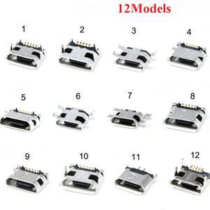 60개 12모델 마이크로 USB 커넥터 소켓 잭 5핀 암형 MP3 화웨이 호환 삼성 호환 SMD DIP 세트 키트