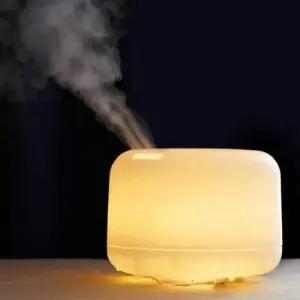 미니가습기 위플 드럼타입 초음파 가습기 무드램프 화이트