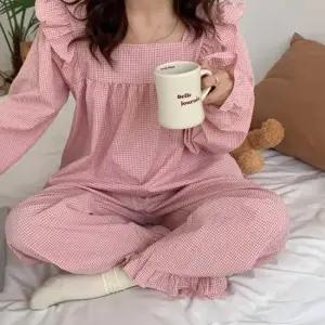 귀여운학생잠옷 여성 예쁜 잠옷 연말 파자마 파티룩 코디 상하의 세트