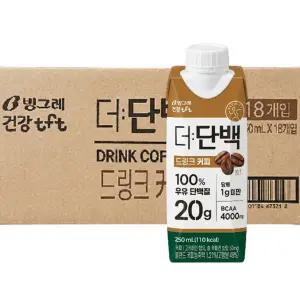 빙그레 더단백 프로틴 드링크 커피 250ml x 36개