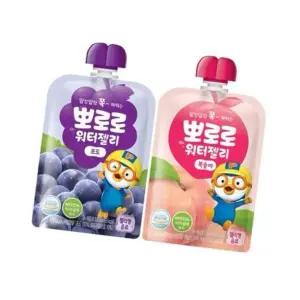 뽀로로 워터젤리 120ml 포도 복숭아 각 10개