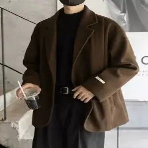 겨울 가을 남자 모직 코트에 다운 코트 트렌치 아이템 숏 트렌디 자켓 정장자켓 도톰 정장 HT4