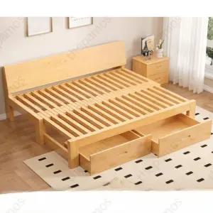 확장형 소파베드 와이드 자취방 거실 폭 프레임 거실용 원목