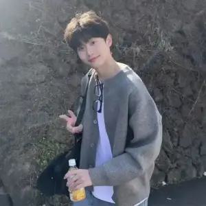 남친 그레이 니트 봄 가을 탑 카디건 브이넥 가디건 원픽3