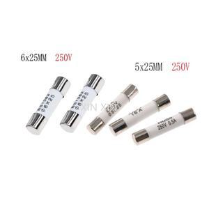 10PCS 6x25mm 5X25MM 250v RO57 고속 퓨즈 세라믹 0.5A 1A 2A 3A 4A 6A 8A