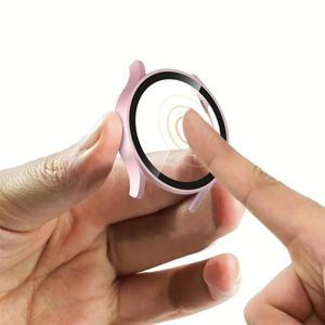 삼성 호환 갤럭시 호환 시계 7/6/5/4 커버 용 강화 유리 + PC 케이스 44mm 전체 범퍼 화면 보호기 FE 액세