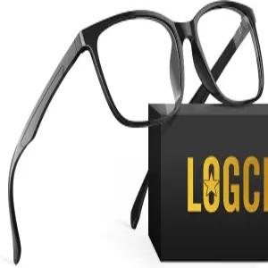 남성용 및 여성용 로그클럽 블루 라이트 글래스 - 게임용 자외선 차단 기능이 있는 눈부심 방지 컴퓨터