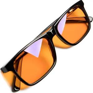 더 나은 수면을 위한 오렌지 블루 라이트 차단 안경 - 99.5 프리미엄 아세테이트 컴퓨터 편두통 앰버