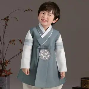 [보리보리/더예한복]QT911-청화수호 남아한복 아동한복