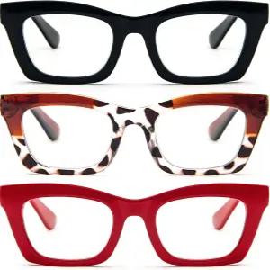 여성용 오프라 스타일 독서 안경 블루 라이트 차단 스타일의 스타일리시한 오버사이즈 컴퓨터 리더 스프링