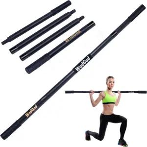 나무 요가 스틱 5피트 이동성 조절 가능한 스트레칭 휴대용 스플라이싱 운동 균형 유연성 및 이동성을 위한