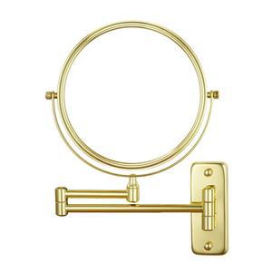 금도금 마감 360 회전 확장형 화장품 면도 거울이 있는 세르데코 8인치 양면 메이크업 월 마운트 거울