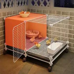 병아리집 실내 닭장 펜스 사육장 철제 병아리 은신처 새장 울타리