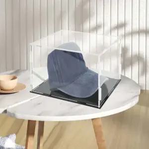모자 디스플레이 케이스 야구공 축구 스탠드 홀더 투명 아크릴 박스 사각 자외선 차단제 보관 커버