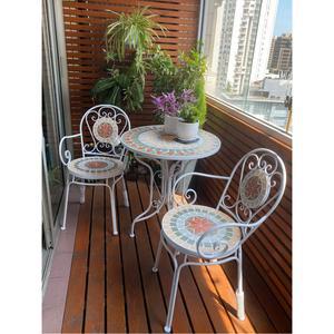 유럽풍 발코니 카페 여름 철제 리프팅 인테리어테이블 야외 단독주택 책상