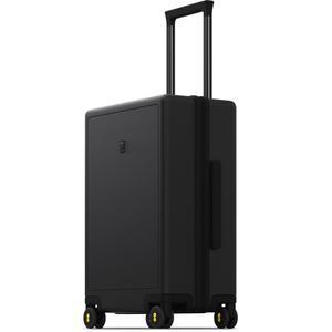 LEVEL8 수하물 항공사 승인, 바퀴가 달린 휴대용 여행 가방, Tsa 잠금 장치가 있는 경량 야광 텍스처 하드사이드 20인치, 블랙