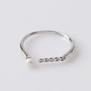 실버링 실버925 백금도금 큐빅반지 오픈반지 오픈링