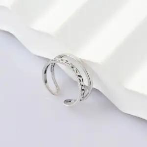 사이즈조절 반지 실버925 앤틱리프 오픈반지 오픈링