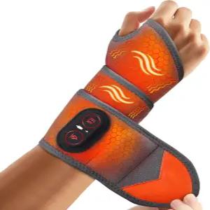 마사지가 포함된 손목 온열 패드 를 위한 무선 손 3000mAh 배터리가 붉은 빛 랩 진동 및 조절 가능한 열