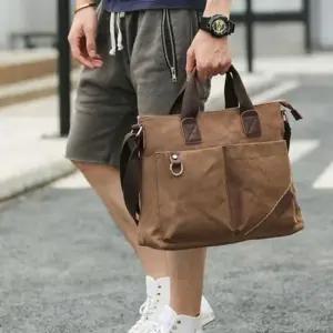 남자서류가방 캐주얼 오피스 노트북가방 캔버스 서류가방 크로스백