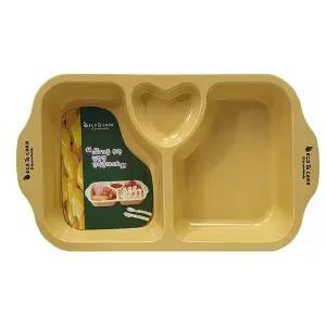 옥수수 국산 어린이 식기 사각 간식 접시 유아 식판 어린이집