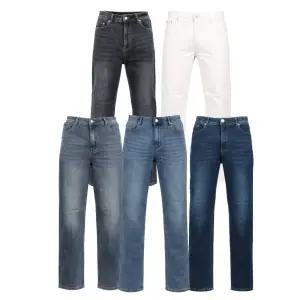 남자 일자 통 넓은 청바지 남성 봄 여름 가을 면 중청 진청 블랙 흰색 면바지