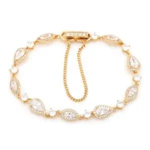 베이직팔찌 GP 블링 물방울 큐빅 체인 골드 패션 팔찌 14K