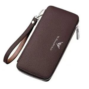 남성장지갑 남자 가죽 클러치 데일리 장지갑 브라운 지갑