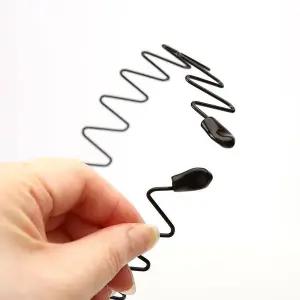 보호캡이 있는 빅 웨이브 철사 머리띠