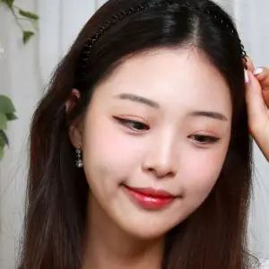 물결 스프링 철사 머리띠 남녀공용 기본 헤어밴드