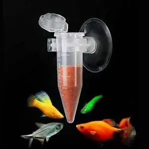 가정용급여기 사료낭비없는 어항급식기 투명 먹이 물고기밥통