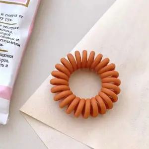 헤어끈 머리헤어밴드 스프링 머리끈 오렌지