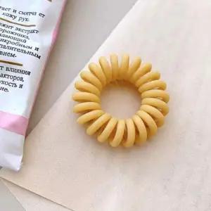 헤어끈 머리끈 노랑 스프링 머리헤어밴드