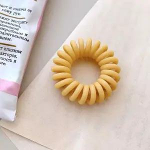 헤어끈 머리끈 노랑 스프링 머리헤어밴드