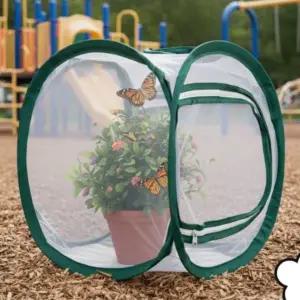 30x30 메쉬 투명창 원터치 팝업 텐트형 곤충 관찰망 사육텐트 채집망