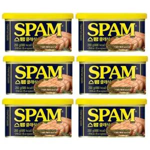 CJ스팸 클래식 200g x 6개