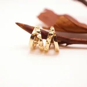 14k 민자 컷팅 원터치 귀걸이 OPSYE12680E-1