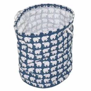 ( )장난감 정리 함 북극곰 수건바구니 빨래수거함 인형정리함 접이식바구니 장난감수납 린넨바스켓 빨래보