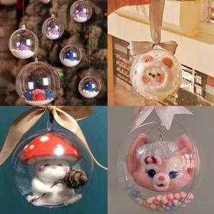 5pcs 16cm 큰 로맨틱 디자인 크리스마스 웨딩 장식 공 투명 플라스틱 지우기 Bauble 수집을 열 수 있습니다