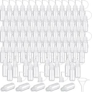 알코올 잉크 DIY 퀼링 아크릴 페인팅을 위한 100개의 0.34온스 좁은 팁 어플리케이터 병 미니 바늘 정밀