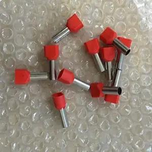 Udith 100pcs TE6014 2x6mm2 이중 튜브 라인 노즈 바늘 모양 절연 부트레이스 페룰 터미널